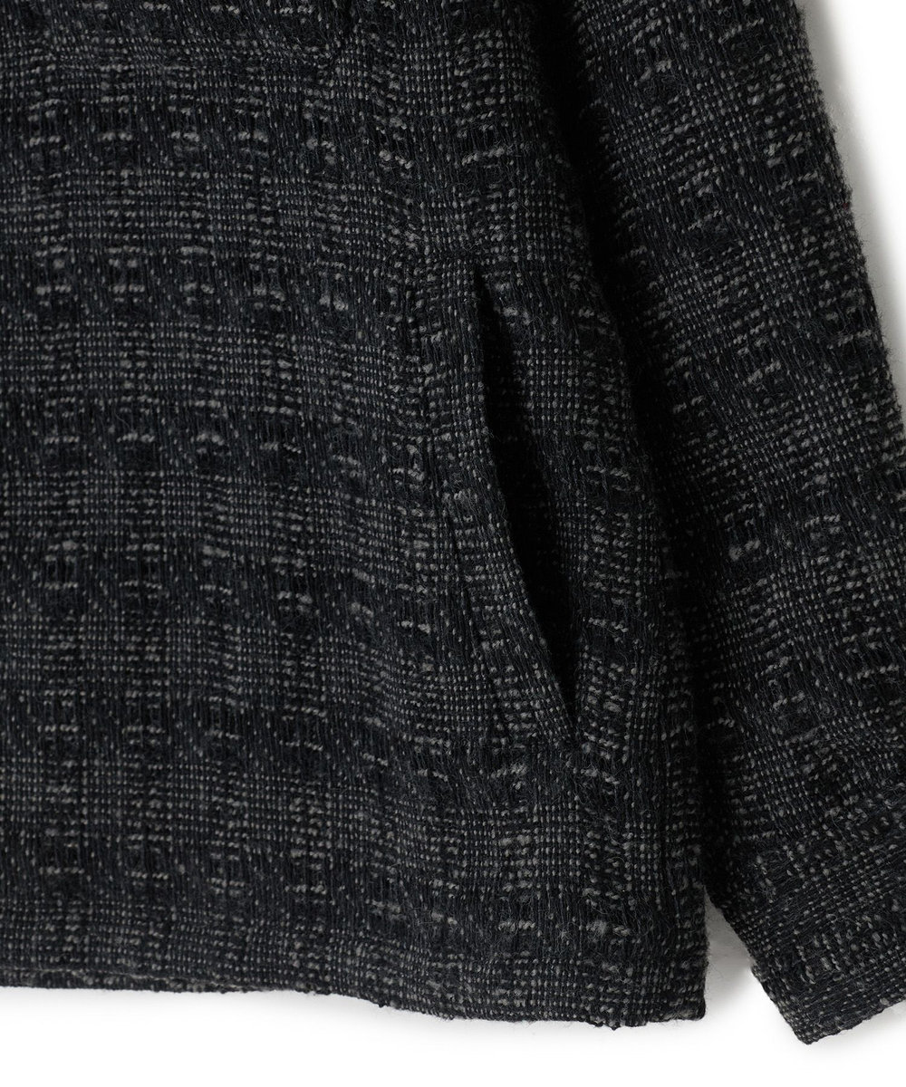 MEN'S BIGI 総裏ツイード CPOシャツアウター チャコールグレー