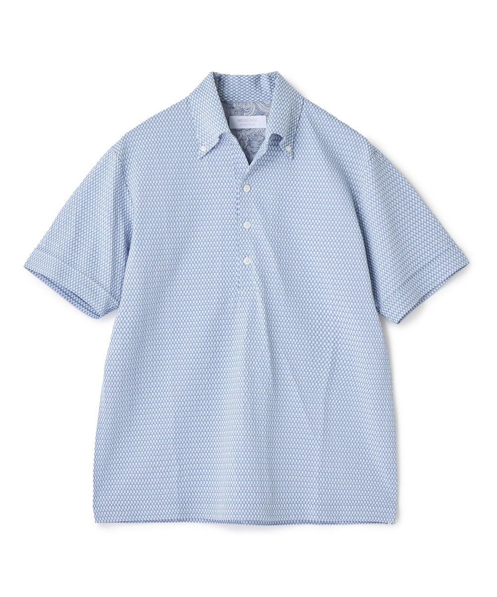 MEN'S BIGI 【ACTIVE TAILOR】ニットサッカーポロシャツ<COOL MAX/吸水速乾> ブルー系その他