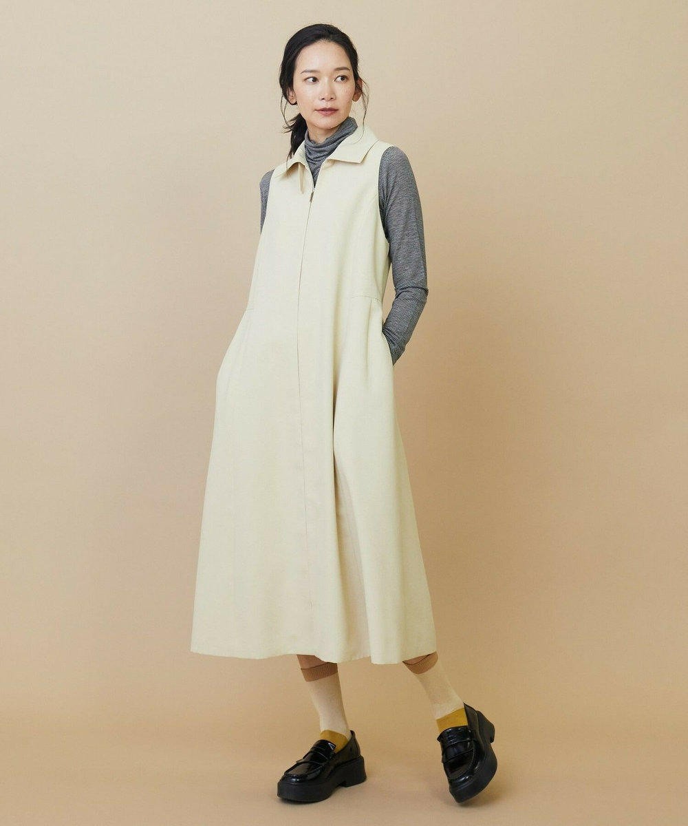 L'EQUIPE ドライストレッチワンピース クリーム