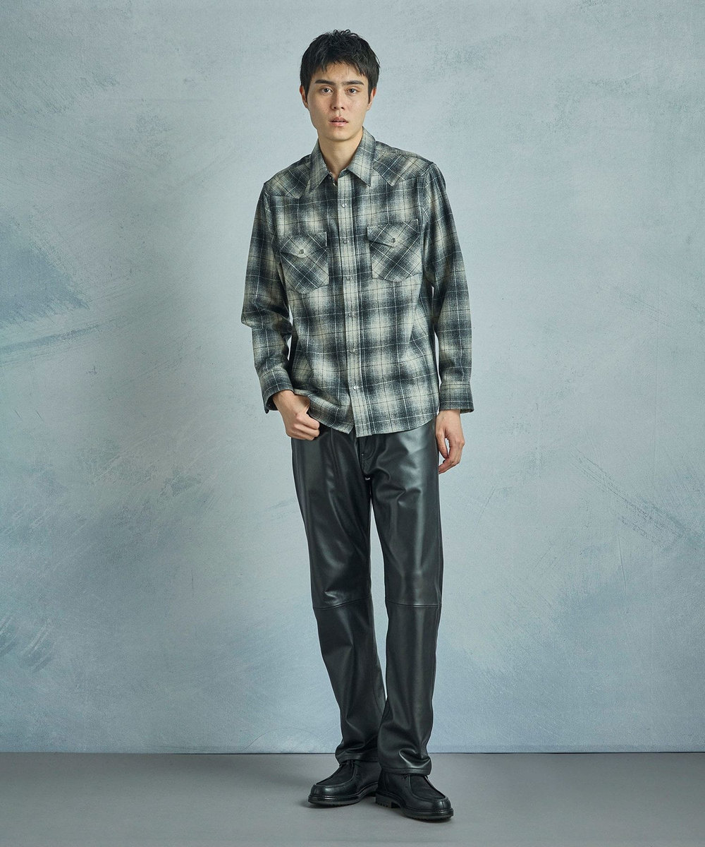 MEN'S BIGI 【PENDLETON/ペンドルトン】別注オンブレチェックシャツ カーキ