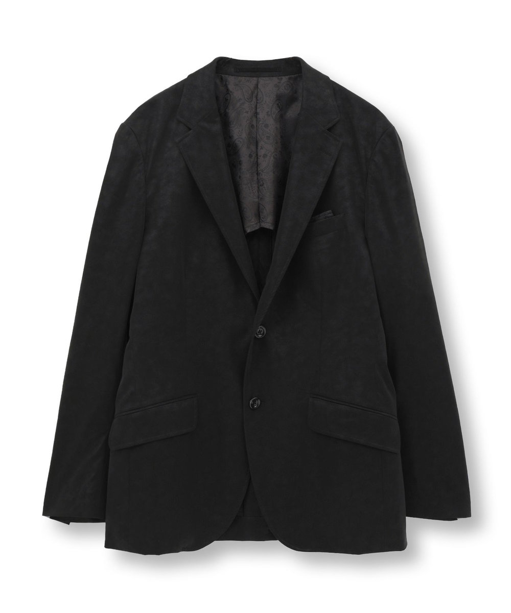 MEN'S BIGI フェイクレザー テーラードジャケット ブラック