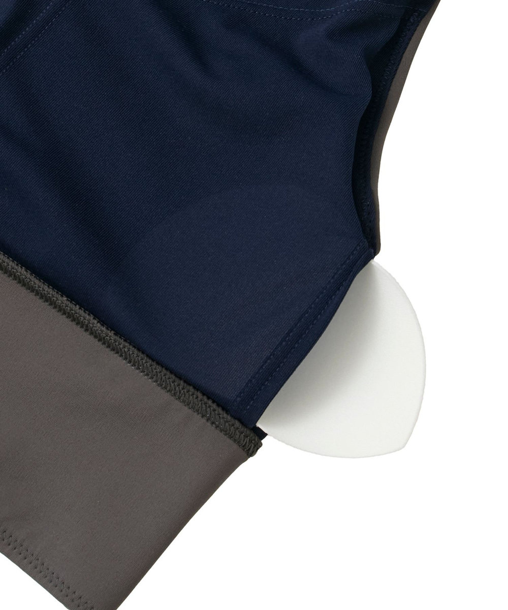 Julier 【定番】YOGA FITショートトップス/パット付き・UVカット・吸汗速乾・ホットヨガ対応・水着・水陸両用 グレー
