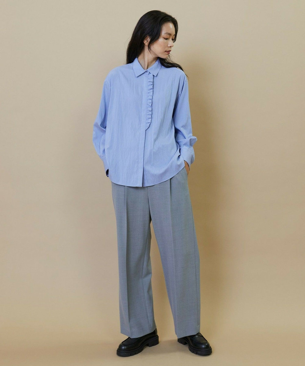 L'EQUIPE 2WAYギャザワイドパンツ ライトグレー