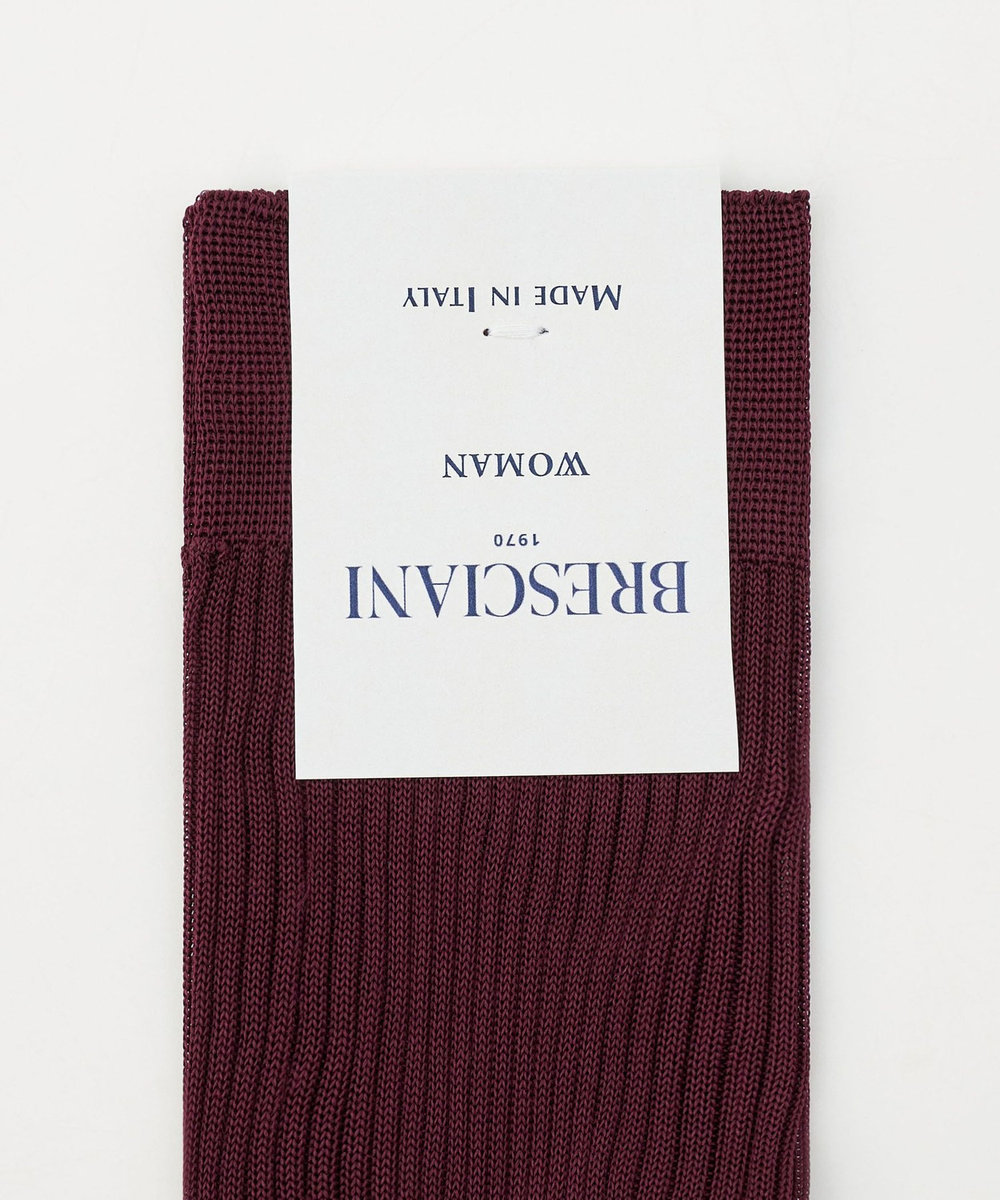 unbilanc BRESCIANI シルクショートソックス ボルドー