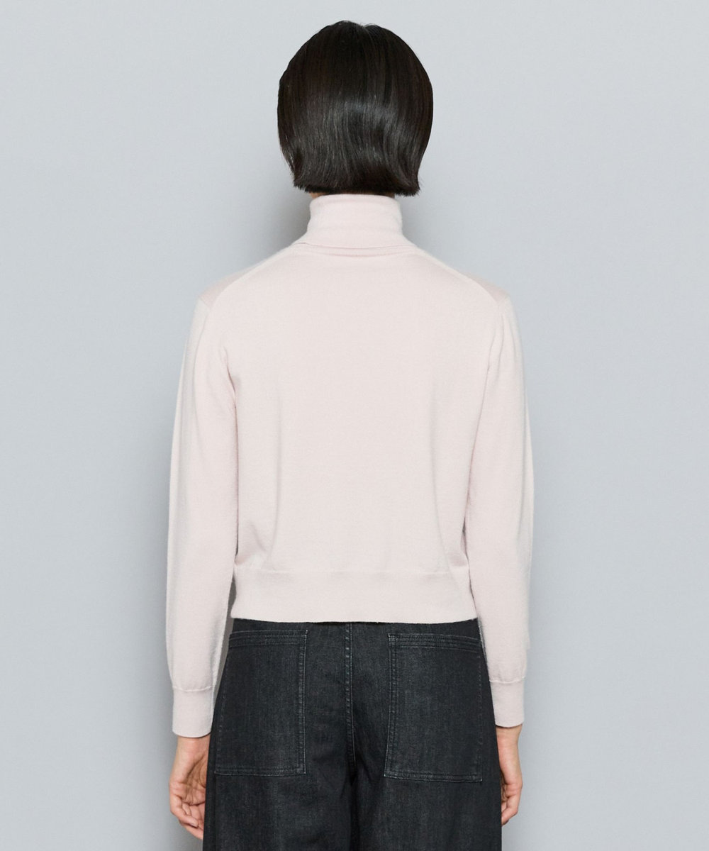 L'EQUIPE COUTURIER カシミヤシルクHGニットハイネックプルオーバー ピンク