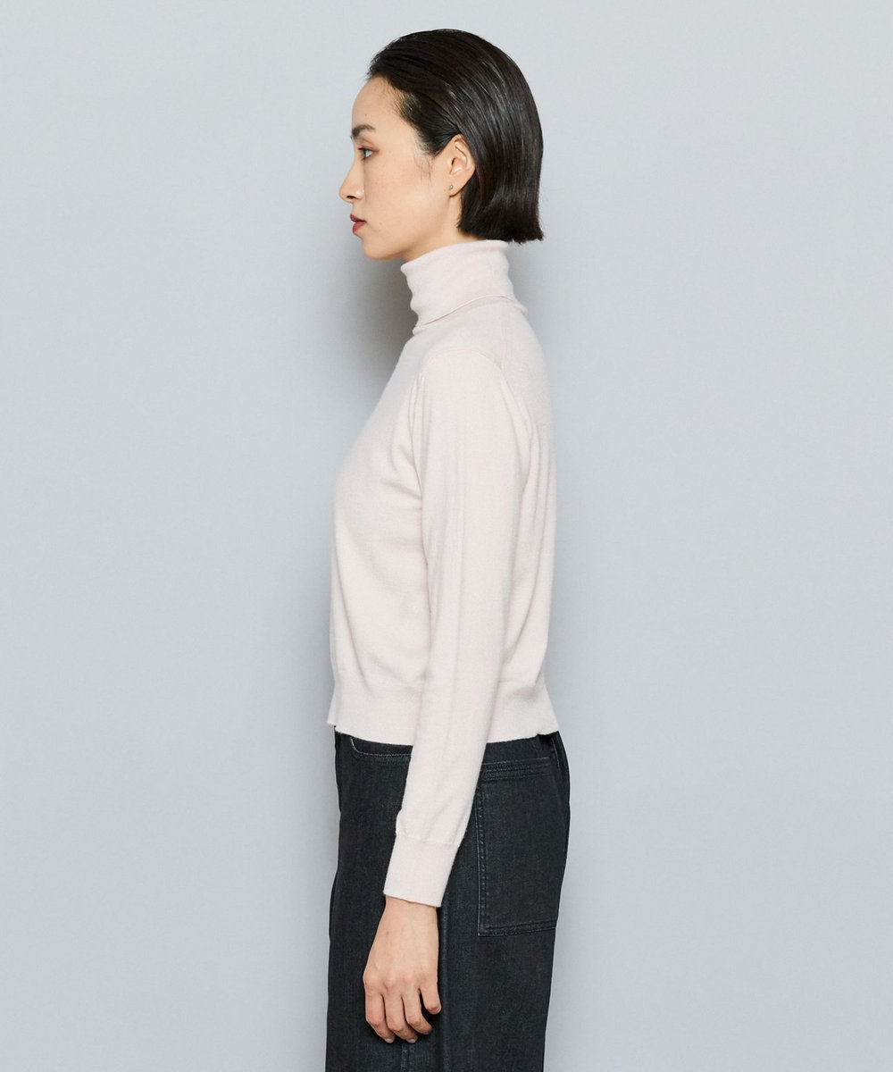 L'EQUIPE COUTURIER カシミヤシルクHGニットハイネックプルオーバー ピンク