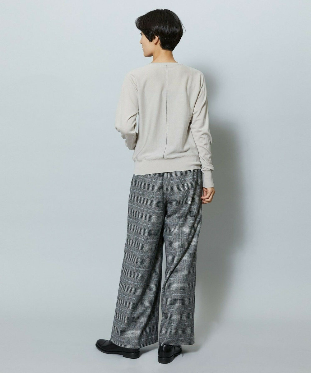 MOGA ウールカシミヤグレンチェックワイドパンツ チェック