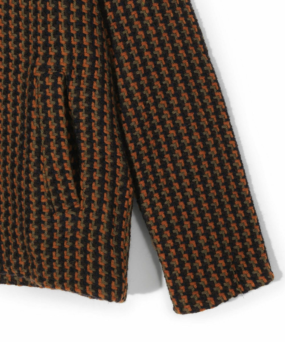MEN'S BIGI 【John Branigan/ジョン・ブラニガン】別注チェック柄ニット風ブルゾン ブラウン