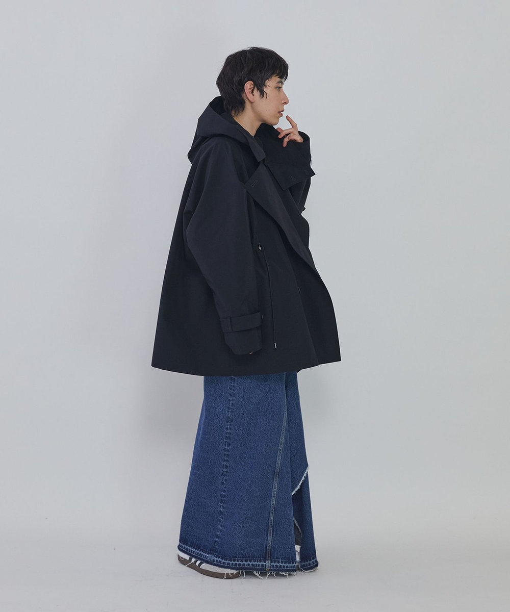 1er Arrondissement ＜VACHEMENT×1er Arrondissement＞別注リサイクルシェルタフタショートトレンチコート ネイビー