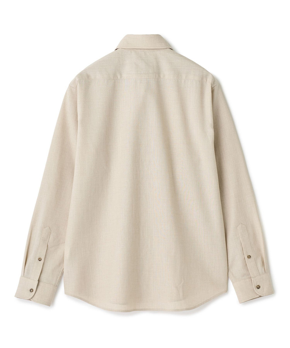 MEN'S BIGI トリアセリネン調ストレッチ カジュアルシャツ＜接触冷感/UVカット/ストレッチ/防シワ/EASY CARE＞ ベージュ
