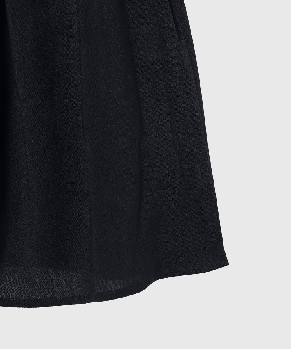 DÉPAREILLÉ TRIACETATE SLUB FRENCH SLEEVE BLOUSE /トリアセテートスラブフレンチスリーブブラウス ネイビー