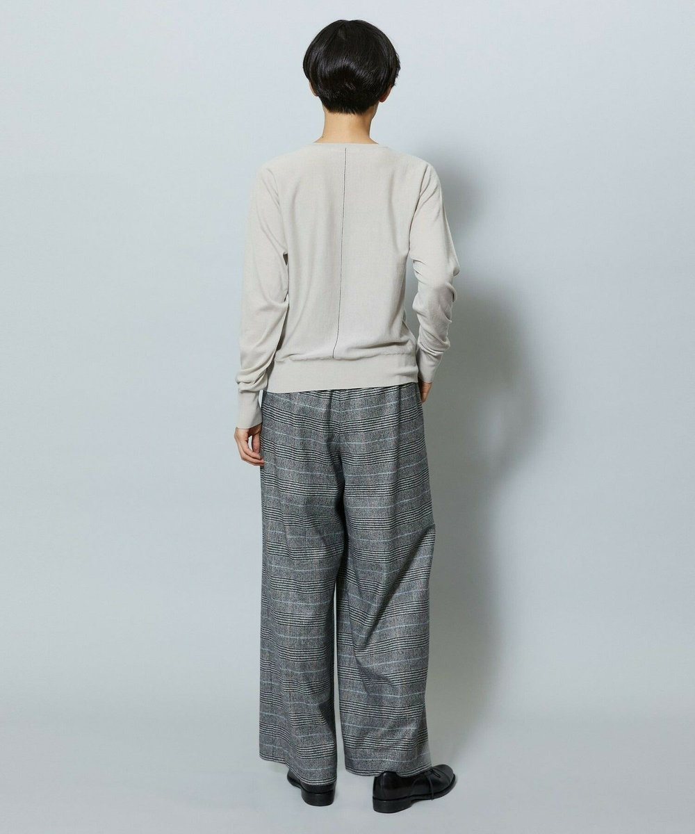 MOGA ウールカシミヤグレンチェックワイドパンツ チェック