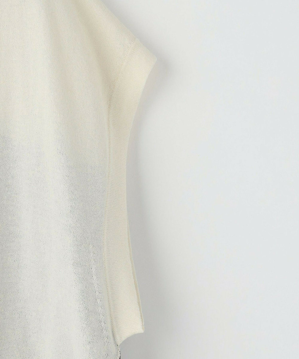 feerique Lサイズ（大きいサイズ） 【大きいサイズ】feerique ニット×シアーチェックドッキングワンピース ブラウン