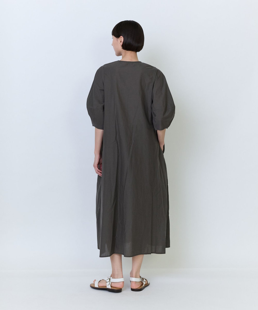 LOISIR インドコットンキャンブリックワンピース カーキ