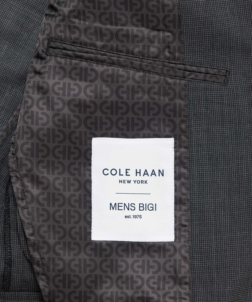 MEN'S BIGI 【COLE HAAN/コール ハーン】別注 サマーサイロフィルウールピンチェックジャケット＜通気性＞ グレー