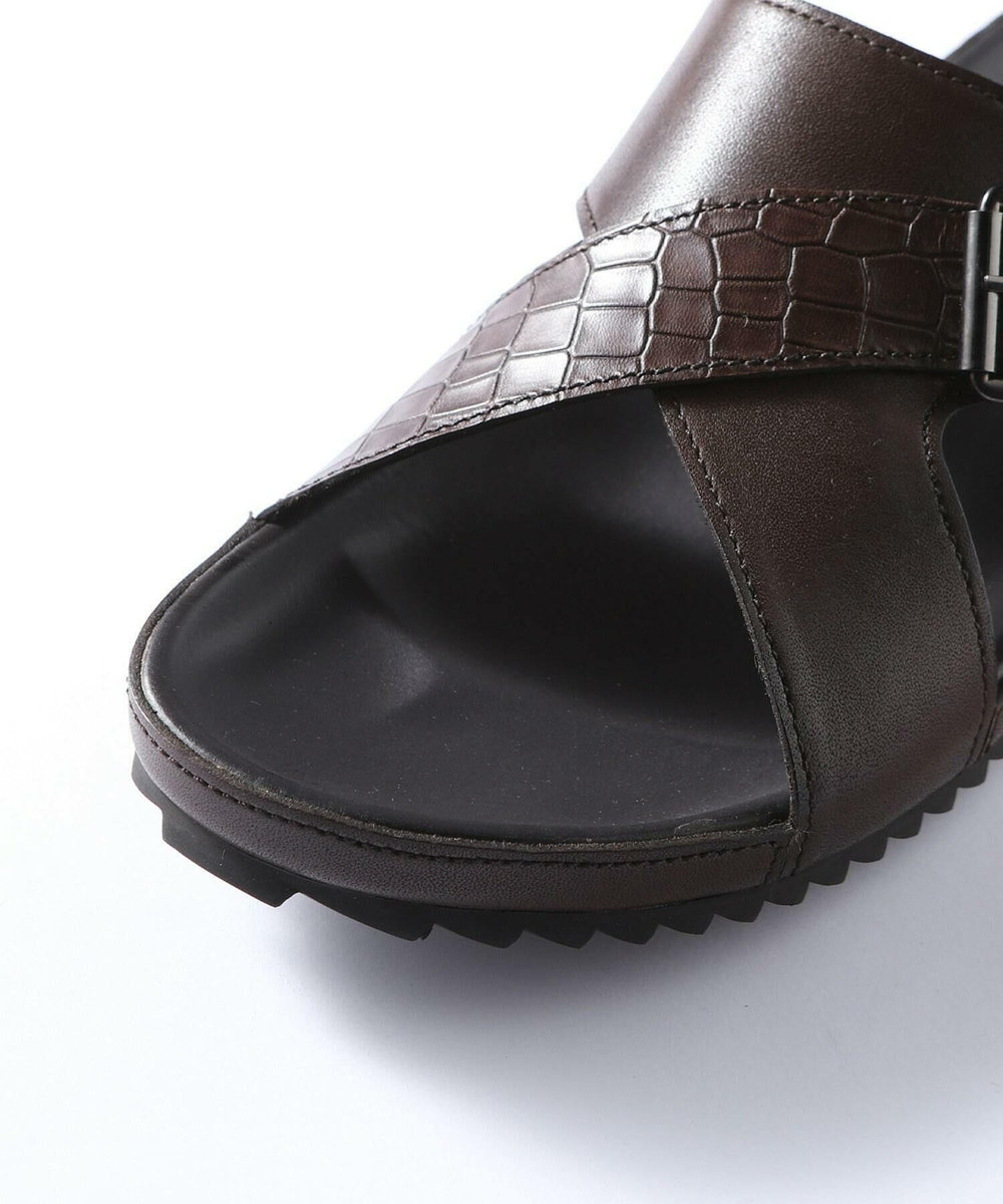 MEN'S BIGI 【Artesanos/アルテサノス】別注 レザークロスストラップサンダル ブラウン