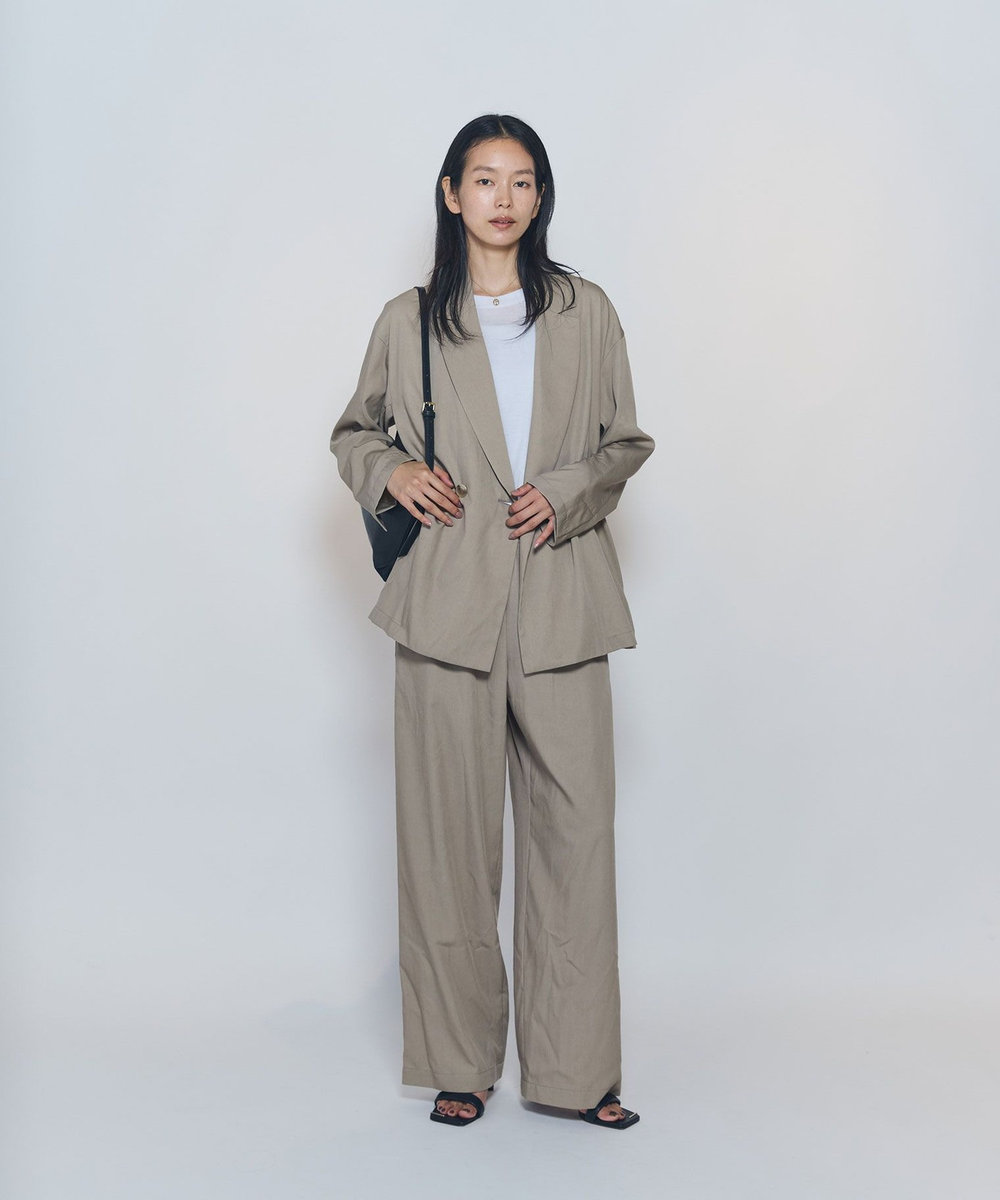 1er Arrondissement テンセルワイドパンツ ベージュ