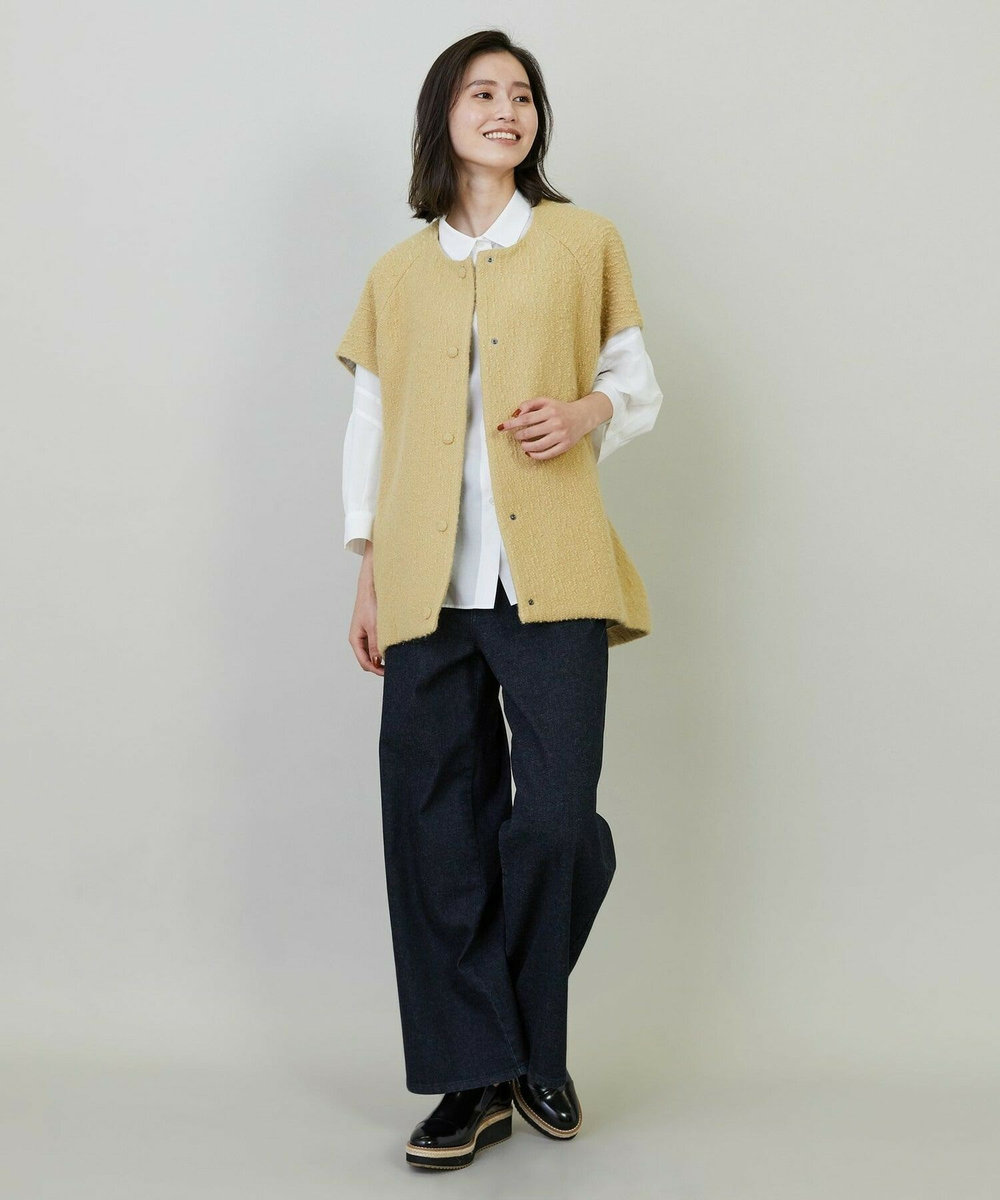 L'EQUIPE アルパカショートスリーブジャケット イエロー