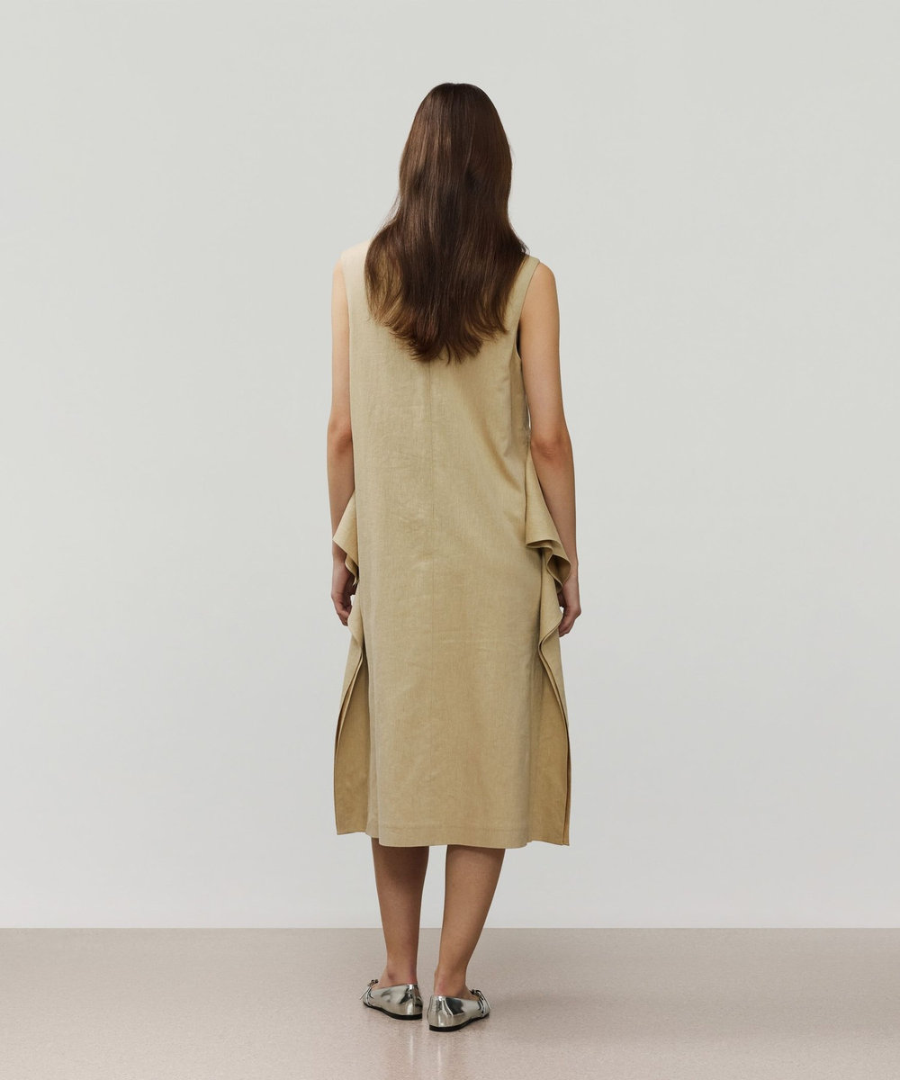 DÉPAREILLÉ VISCORSE LINEN GILET / ヴィスコースリネンジレ ベージュ