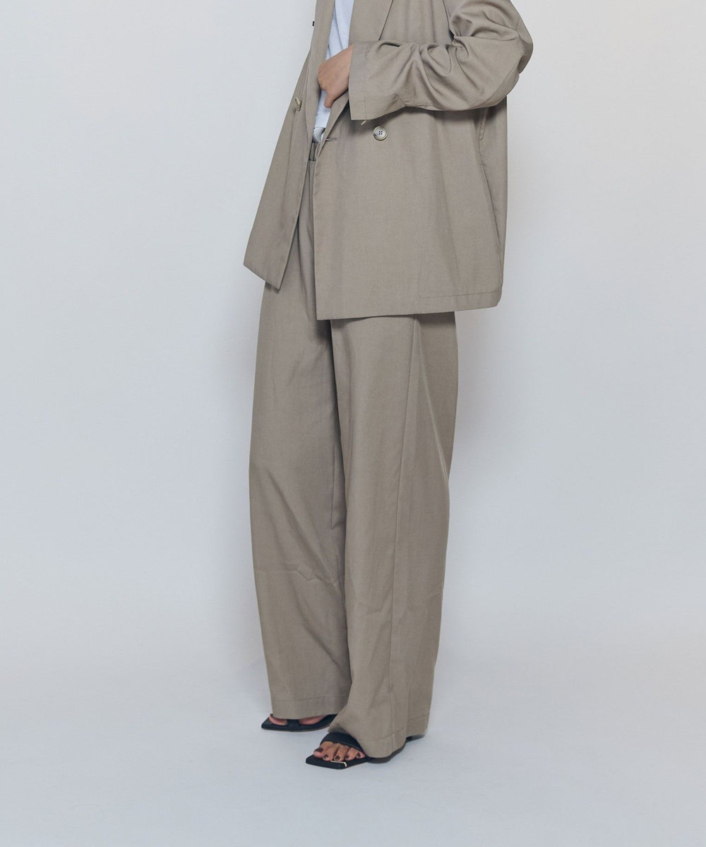 1er Arrondissement テンセルワイドパンツ ベージュ