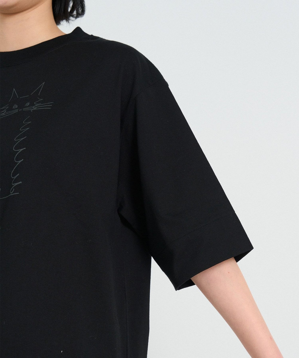 congés payés ADIEU TRISTESSE ichiro yamaguchi.半袖Tシャツ ブラック