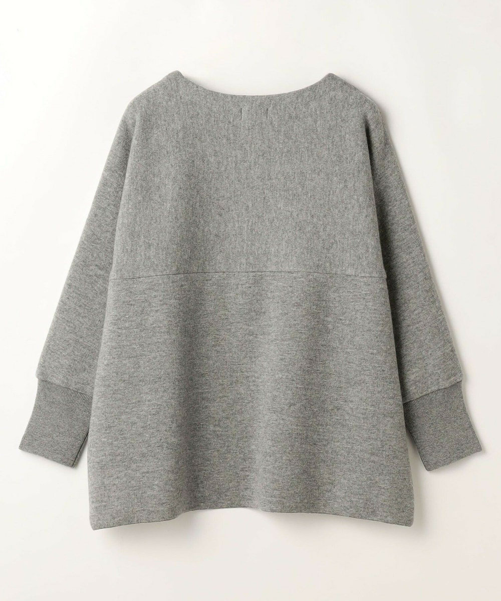 MOGA Lサイズ（大きいサイズ） 【大きいサイズ】WOOLEN×AMOSSA ドルマンスリーブ配色ニット グレー
