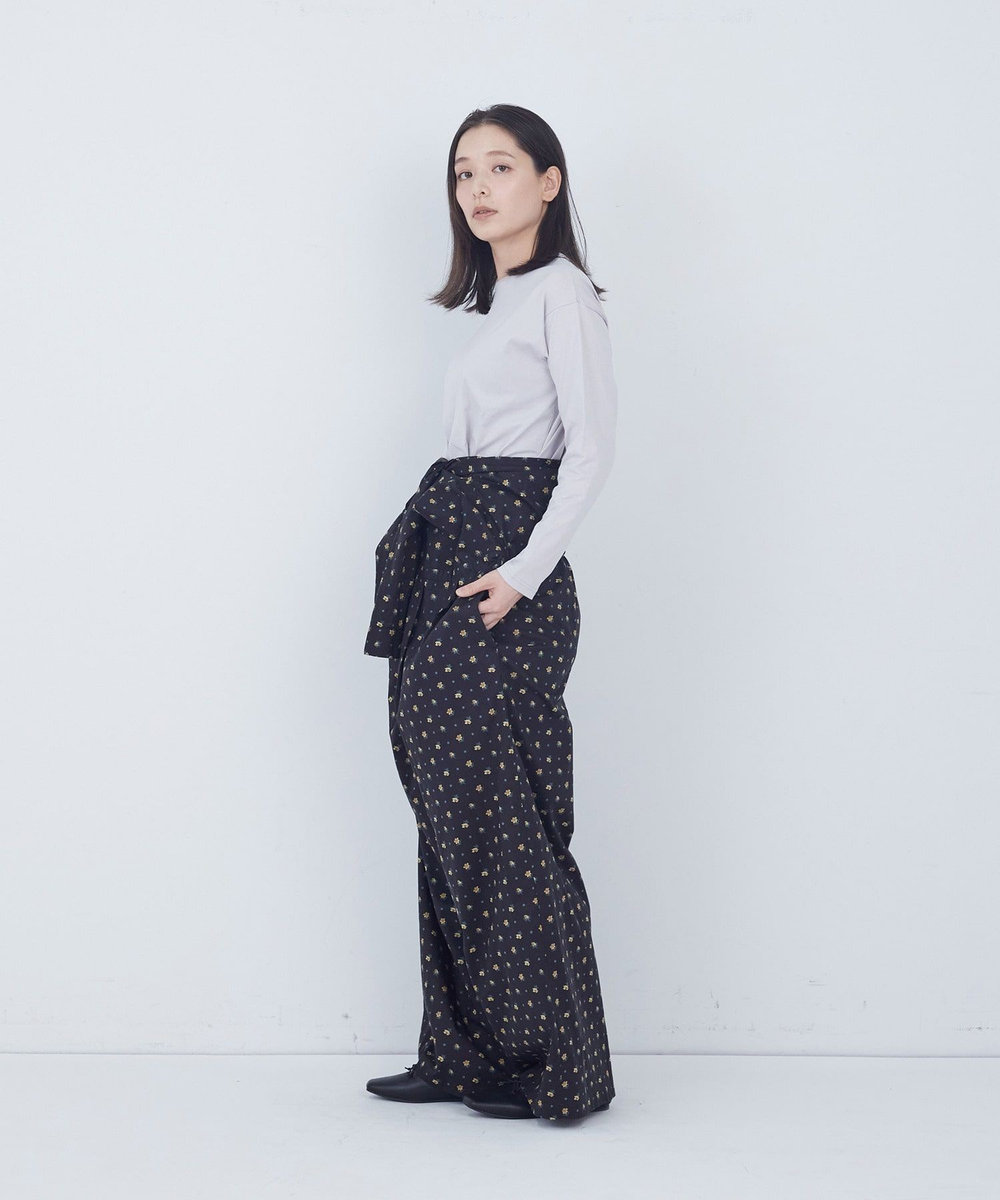 ADIEU TRISTESSE kazumiさんコラボ　リバティプリントオールインワン ブラック系その他