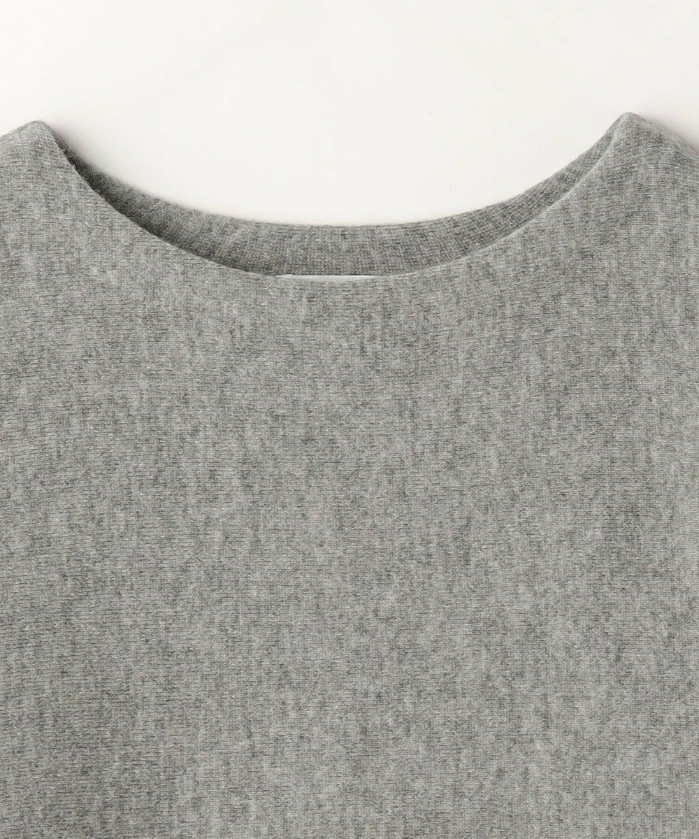 MOGA Lサイズ（大きいサイズ） 【大きいサイズ】WOOLEN×AMOSSA ドルマンスリーブ配色ニット グレー