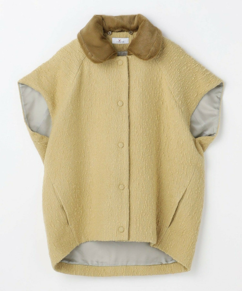 L'EQUIPE アルパカショートスリーブジャケット イエロー