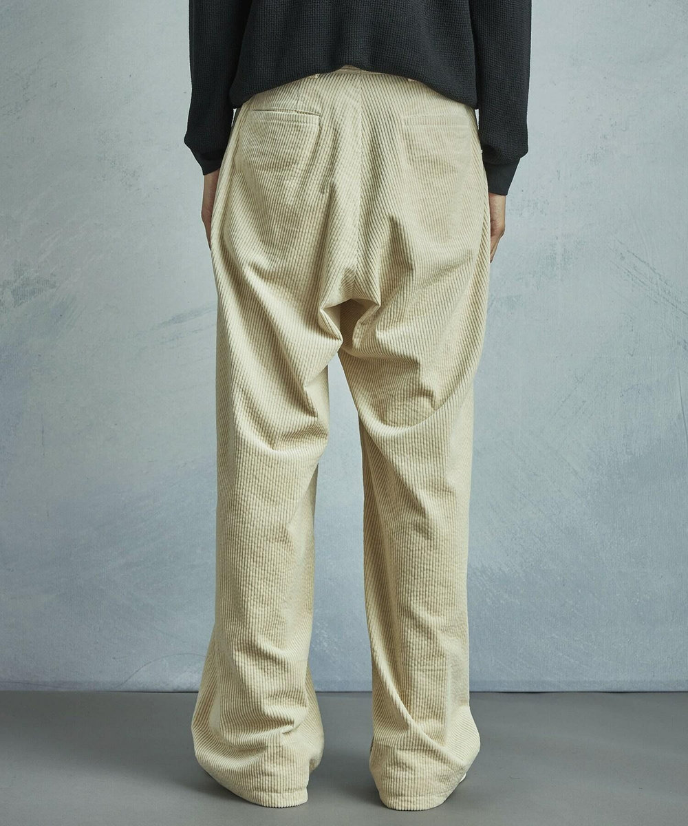 MEN'S BIGI 【50th Anniv . 菊池武夫】COTTON CORDUROY WIDE PANTS オフホワイト