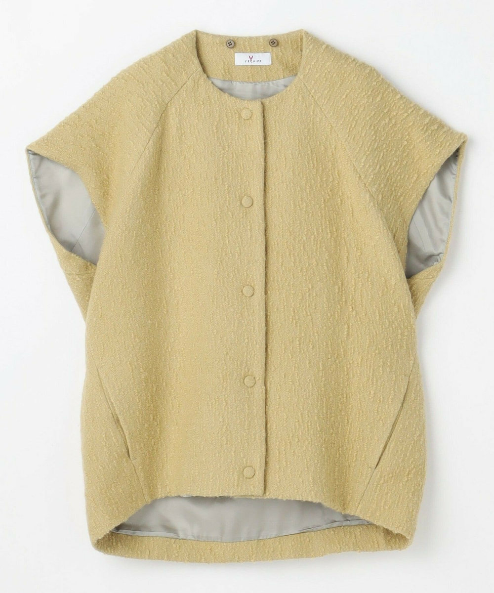 L'EQUIPE アルパカショートスリーブジャケット イエロー