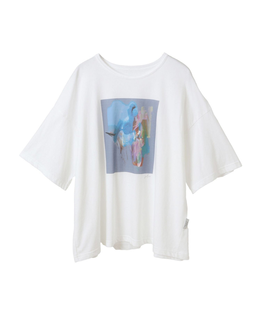 Julier kanako Sasakiコラボ プリントTシャツ ブルー