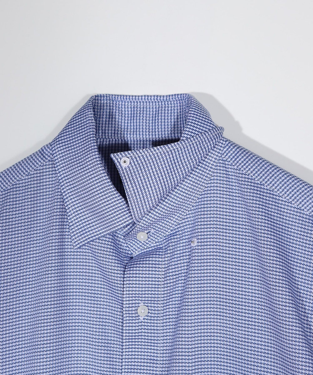 MEN'S BIGI コットンドビードレスシャツ ブルー