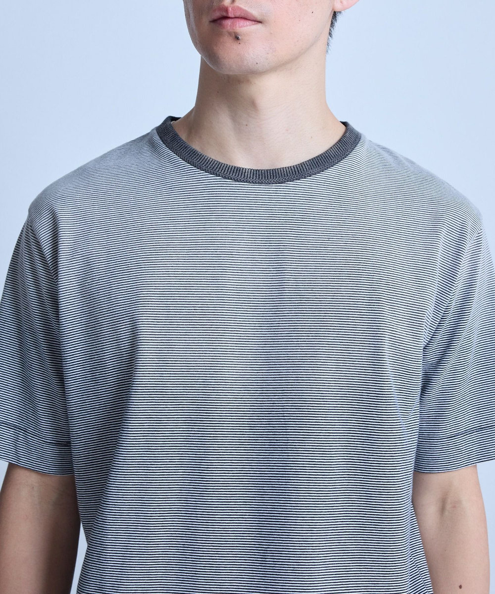 UNION STATION ヴィンテージライクミジンボーダーTシャツ＜ストレッチ・マシンウォッシャブル＞ ホワイト