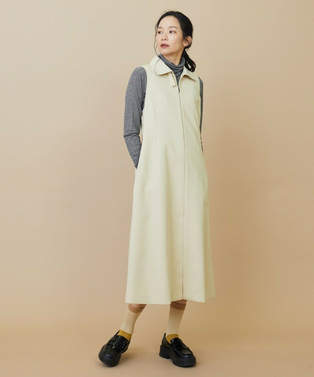 L'EQUIPE ドライストレッチワンピース クリーム
