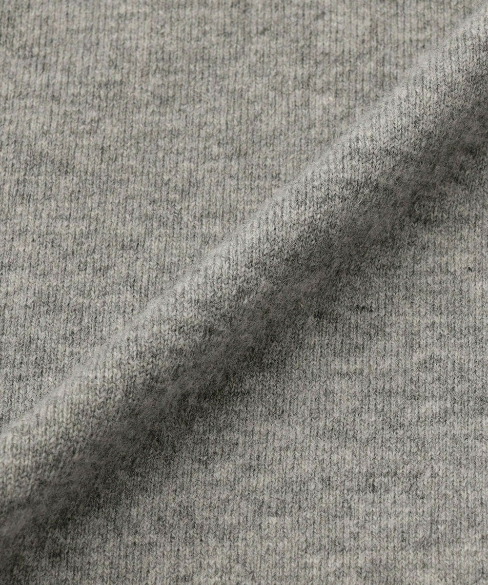 MOGA Lサイズ（大きいサイズ） 【大きいサイズ】WOOLEN×AMOSSA ドルマンスリーブ配色ニット グレー