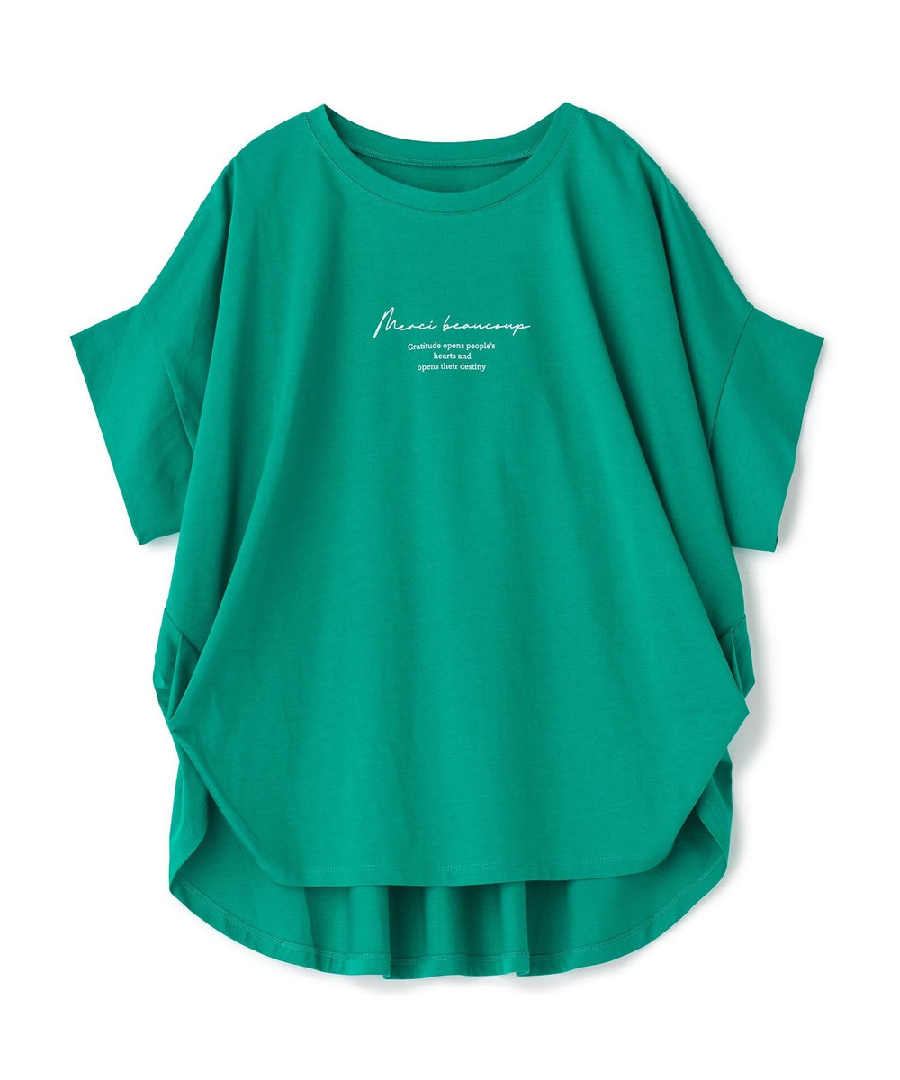 NOWADAYS ドライタッチコットンロゴTシャツ グリーン
