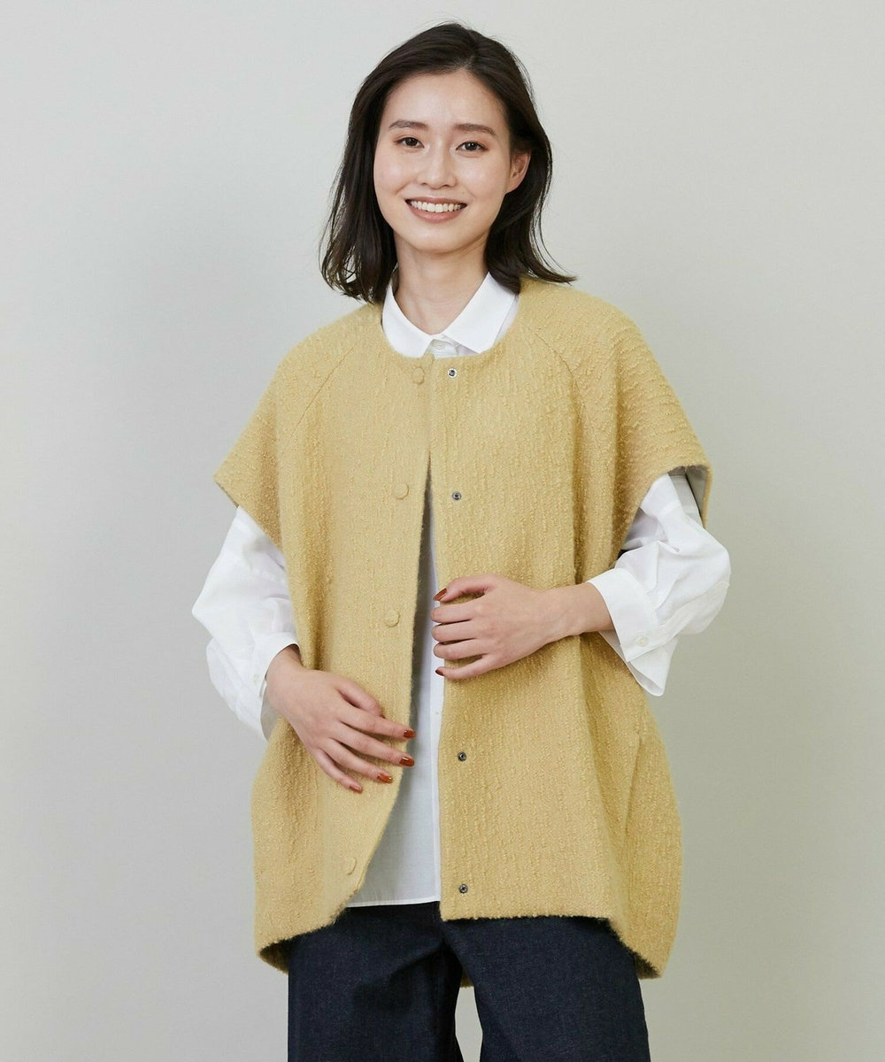 L'EQUIPE アルパカショートスリーブジャケット イエロー