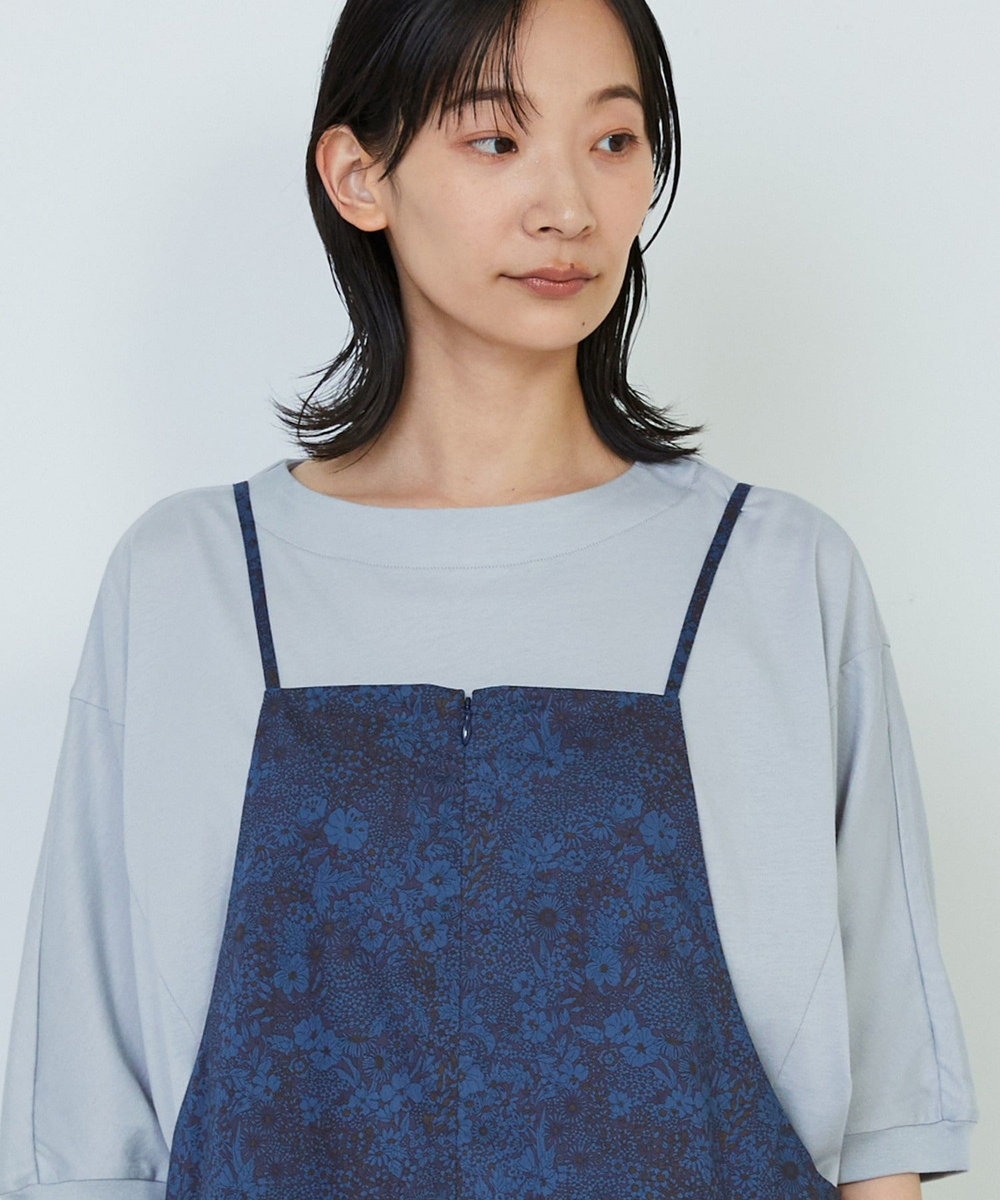 ADIEU TRISTESSE リバティプリントサロペット ブルー系その他