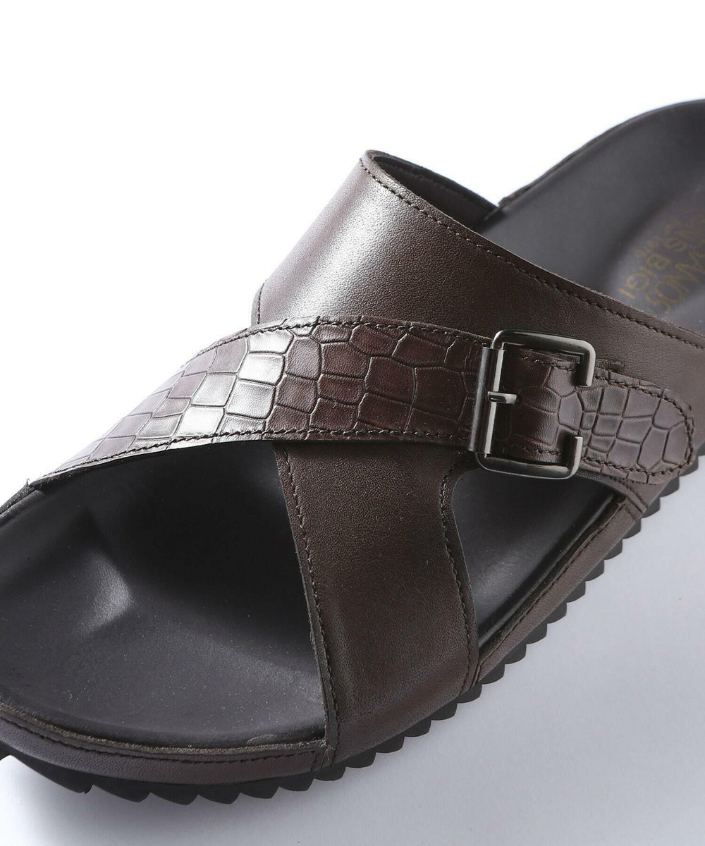 MEN'S BIGI 【Artesanos/アルテサノス】別注 レザークロスストラップサンダル ブラウン