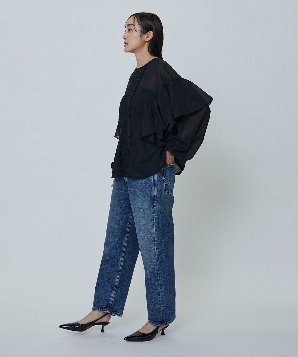 1er Arrondissement ボイル×レースブラウス ブラック