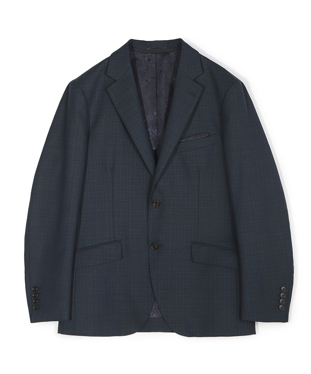 MEN'S BIGI ミックスヤーン/ホップサックテーラードジャケット グリーン