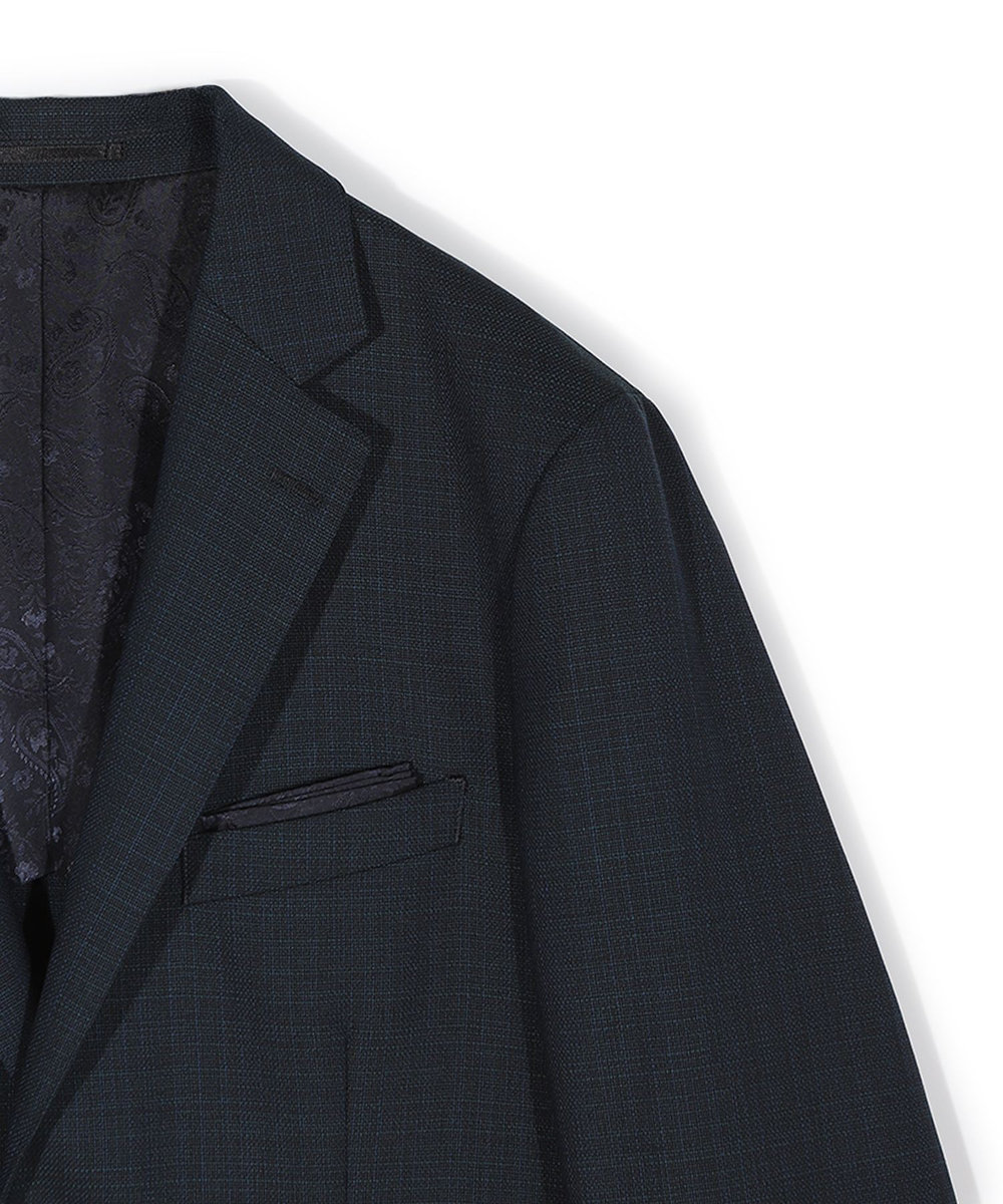 MEN'S BIGI ミックスヤーン/ホップサックテーラードジャケット グリーン