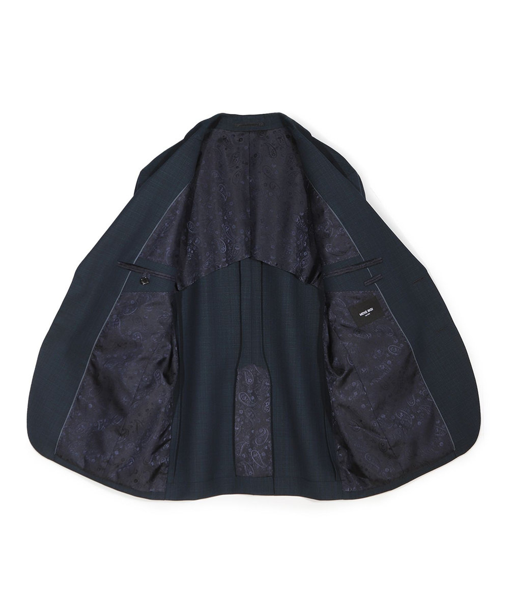 MEN'S BIGI ミックスヤーン/ホップサックテーラードジャケット グリーン