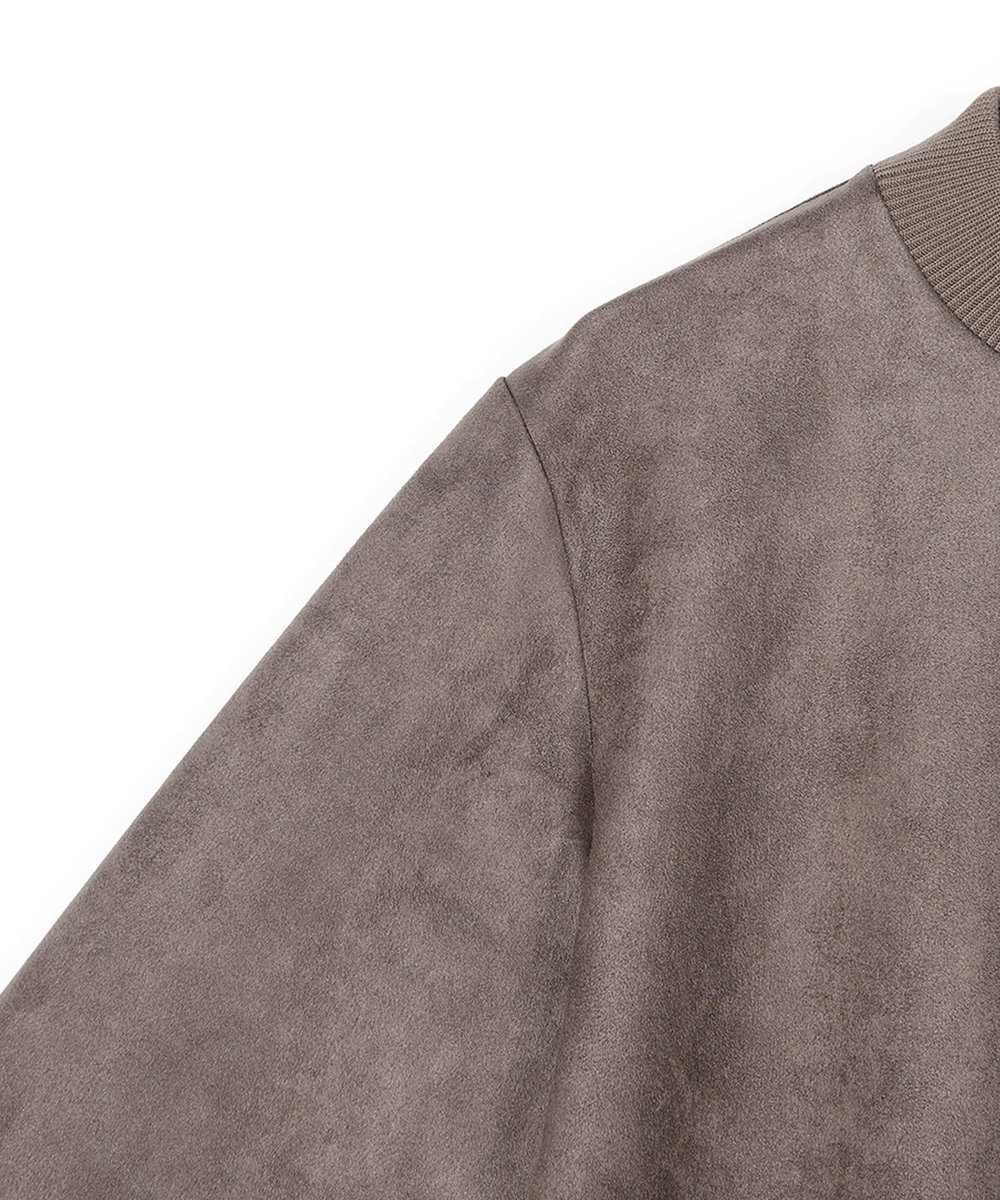 MEN'S BIGI 【COLE HAAN/コール ハーン】別注スエードタッチモックネックロングTシャツ チャコールグレー