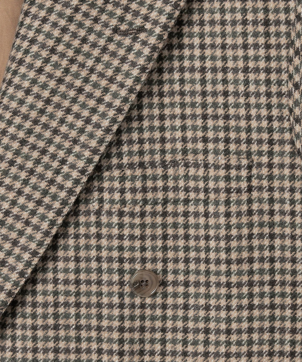 1er Arrondissement ＜COUTURE D'ADAM/クチュール ド アダム＞" Italian Shepherd Check"ビッグダブルジャケット ブラウン