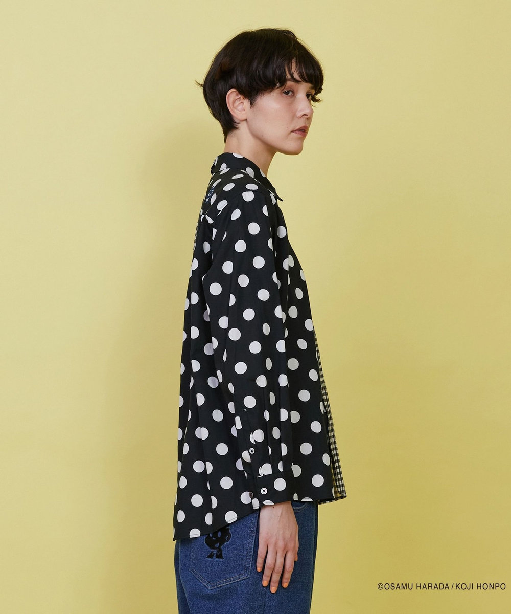 FRAPBOIS OSAMU GOODS スカラップシャツ ブラック