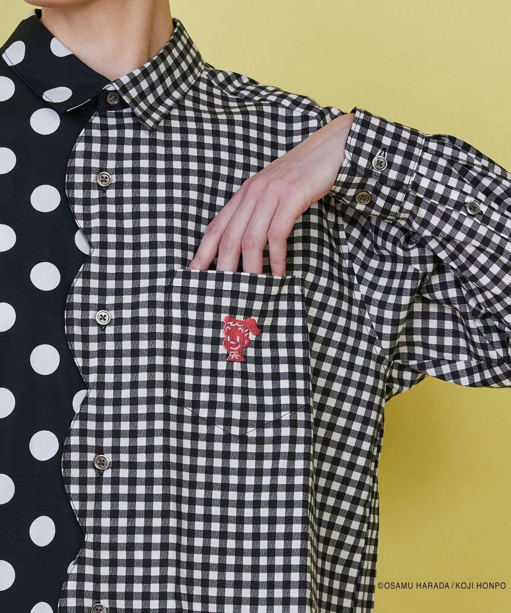 FRAPBOIS OSAMU GOODS スカラップシャツ ブラック