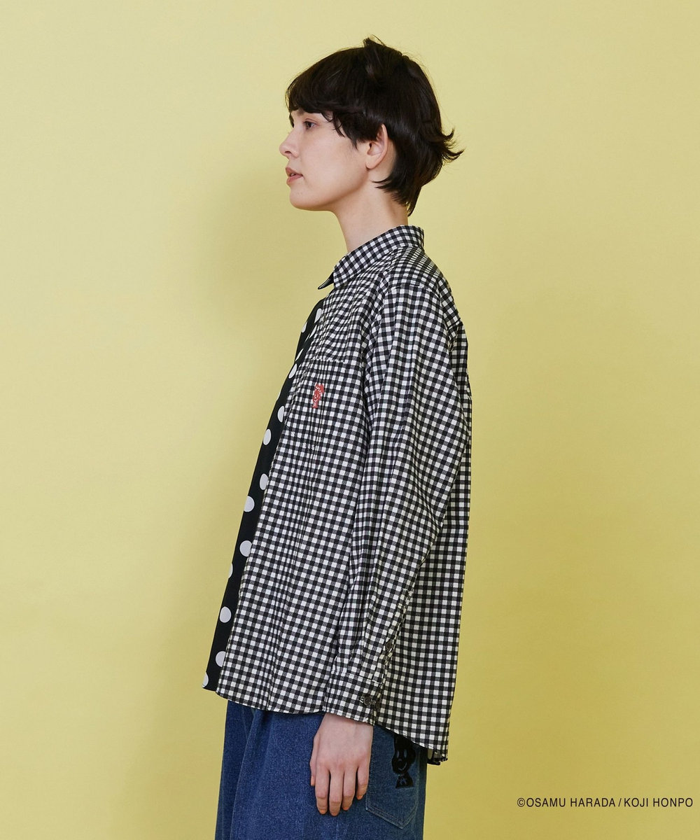 FRAPBOIS OSAMU GOODS スカラップシャツ ブラック