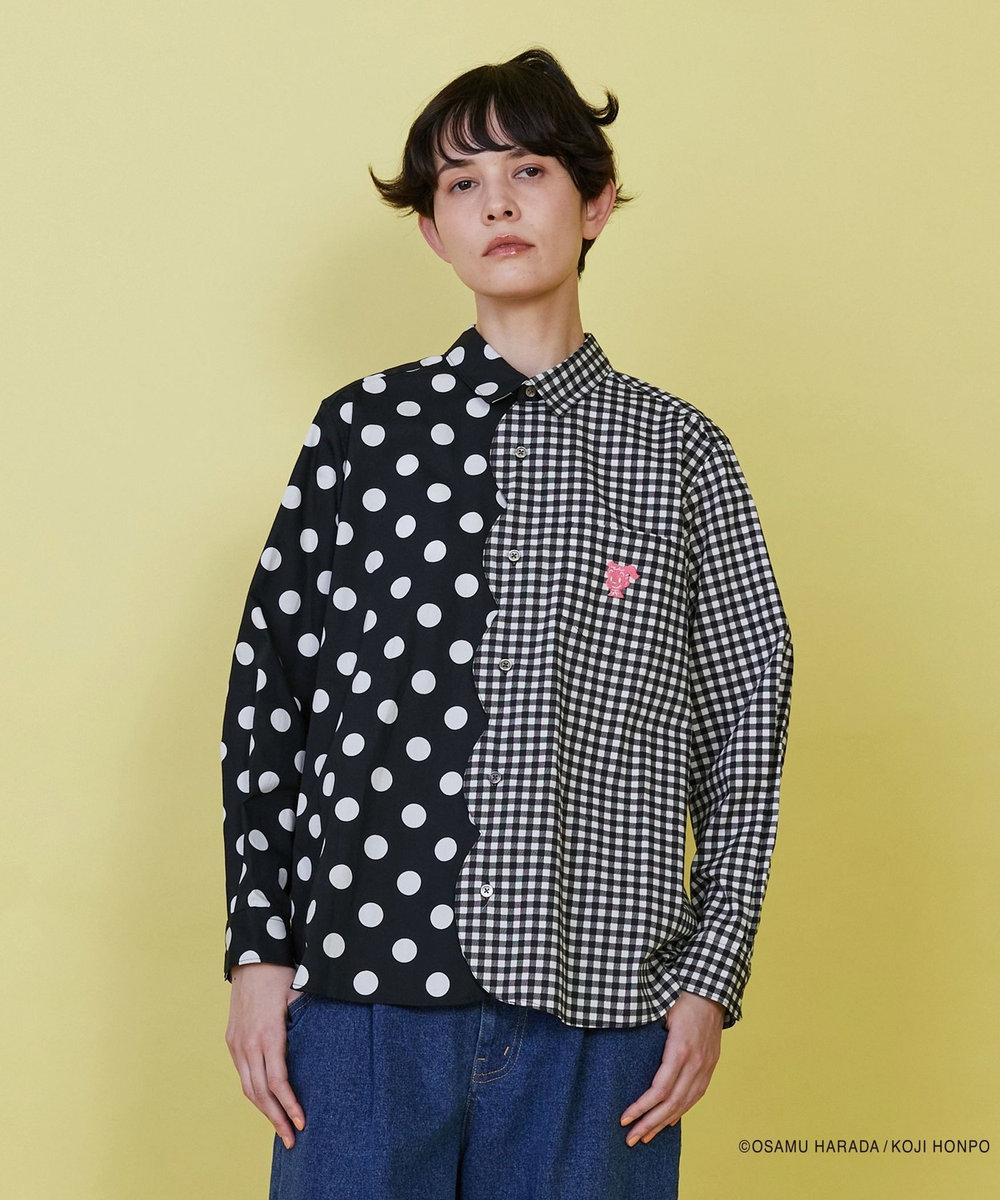 FRAPBOIS OSAMU GOODS スカラップシャツ ブラック